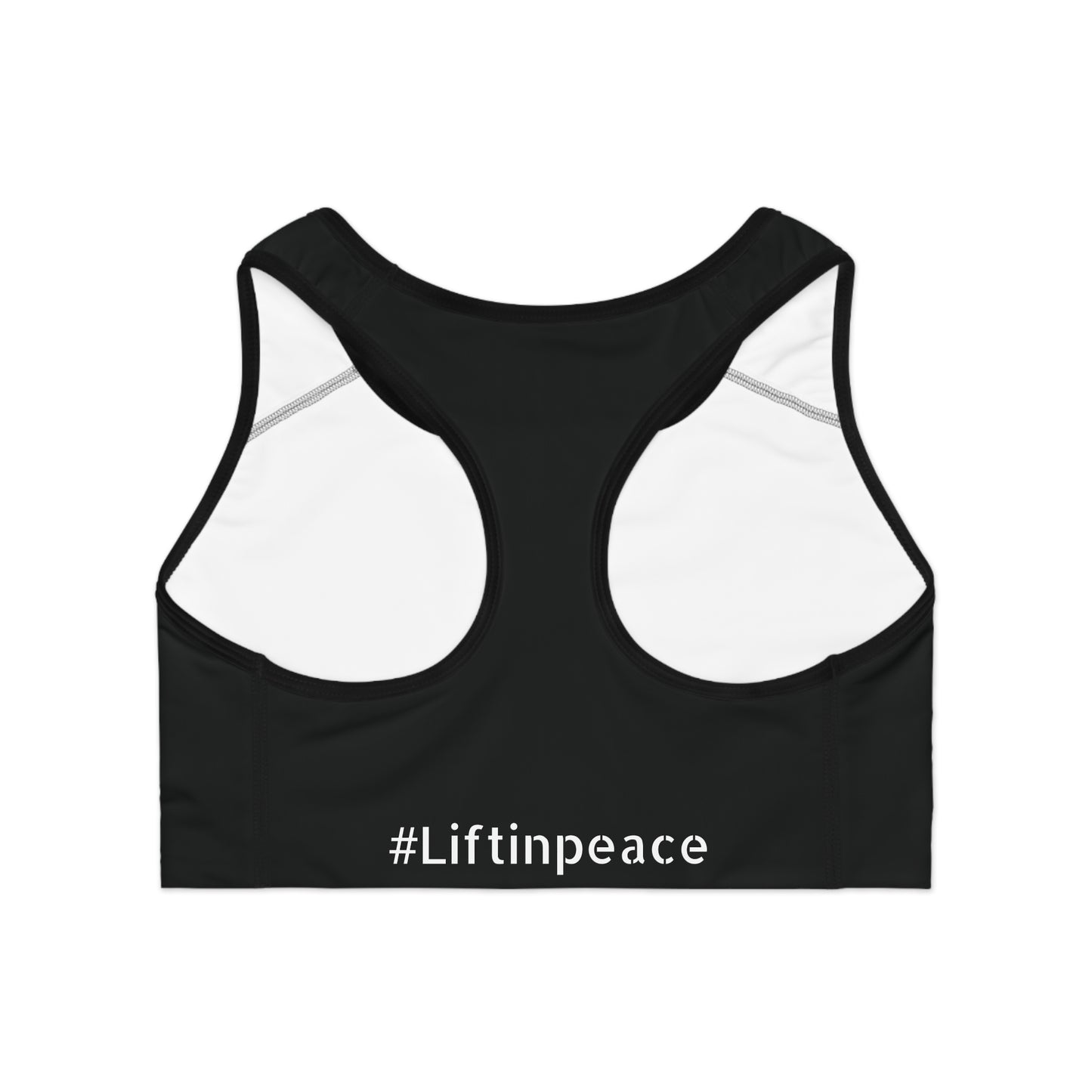 #1MOREREP LOGO Women's Sports Bra (Black)