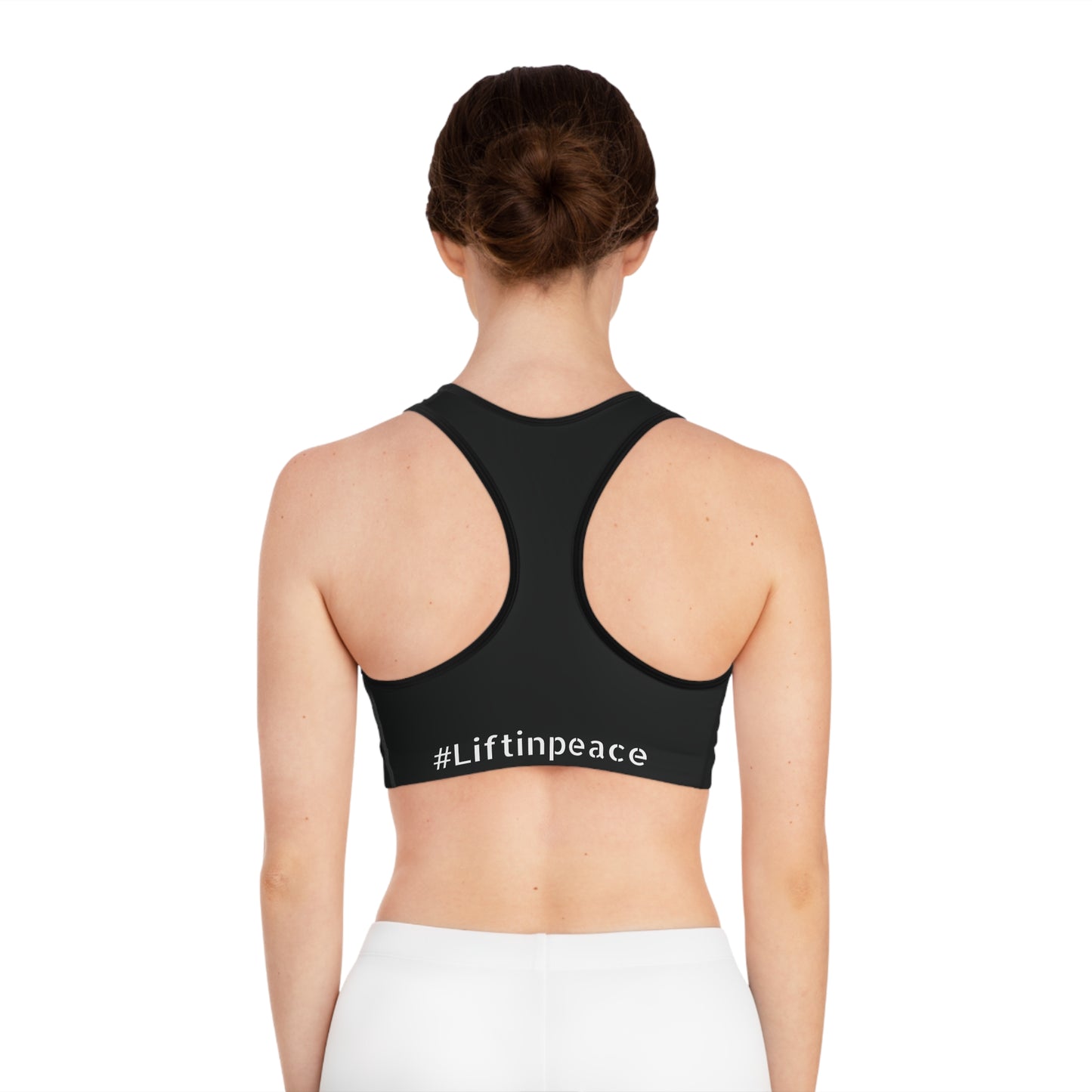 #1MOREREP LOGO Women's Sports Bra (Black)