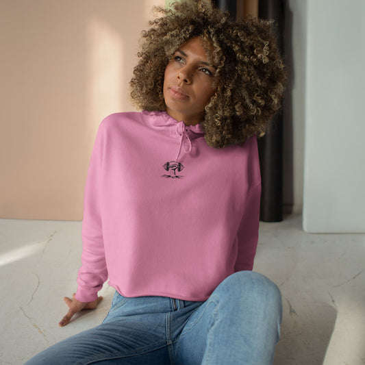 #1MOREREP LOGO Crop Hoodie (Pink Edition)