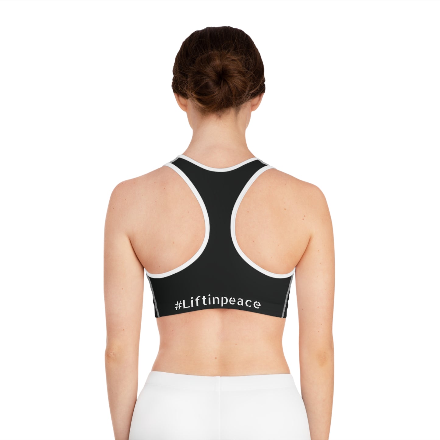 #1MOREREP LOGO Women's Sports Bra (Black)